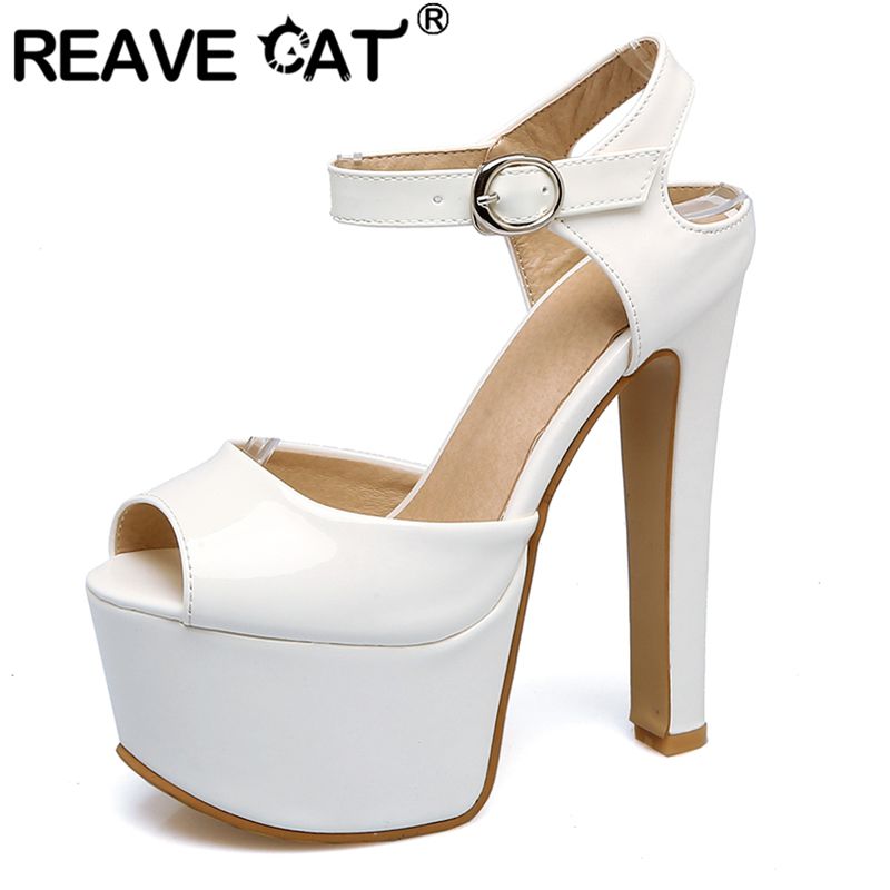 Peep Toe Heels - REAVE แมวแฟชั่นผู้หญิงรองเท้าแตะ Peep Toe รองเท้าส้นสูง 16