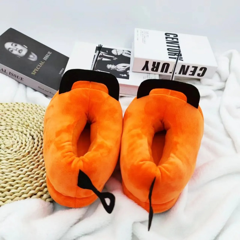 Fluffy Fur Slipper - รองเท้าแตะลายการ์ตูน Chainsaw Man Pochita สำหรับผู้หญิง รองเท้าใส่ในบ้านแบบหนานุ่ม
