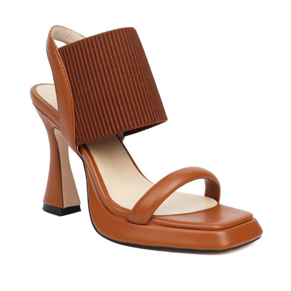 Women Shoes Waterproof - ผู้หญิงรองเท้าแตะนักออกแบบหรูหรา Elastic Band รองเท้าส้นสูงกันน้ํางานแต่งงานรองเท้าเจ้าสาวแพลตฟอร์มรองเท้าแตะขนาดใหญ่ 46 1788-2