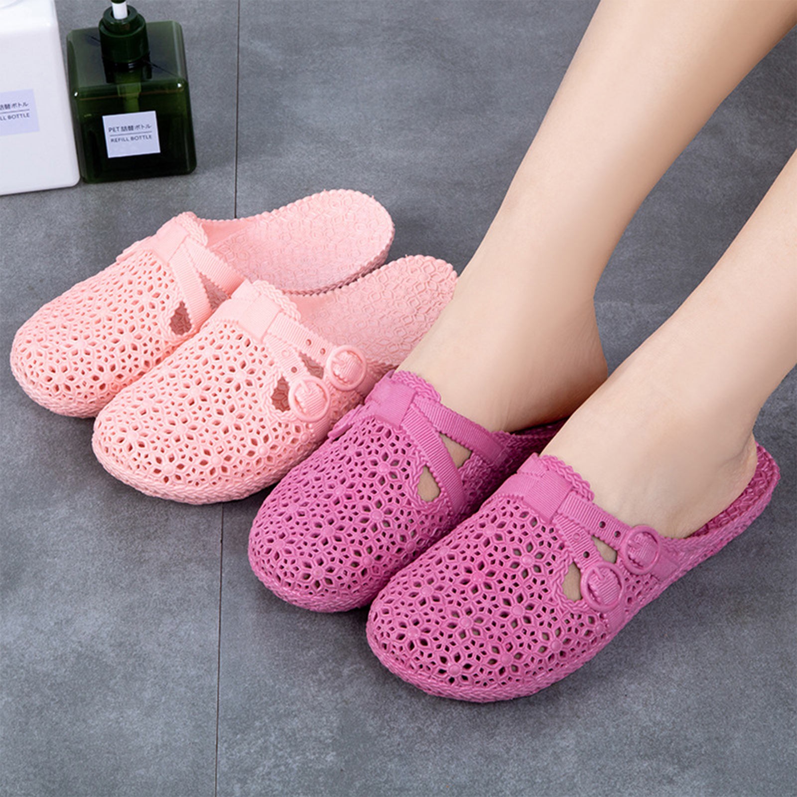 Women Shoes Model - Wrap-Toe รองเท้าแตะฤดูร้อนกลางแจ้ง Perforated รองเท้าแฟชั่น Casual Hollow