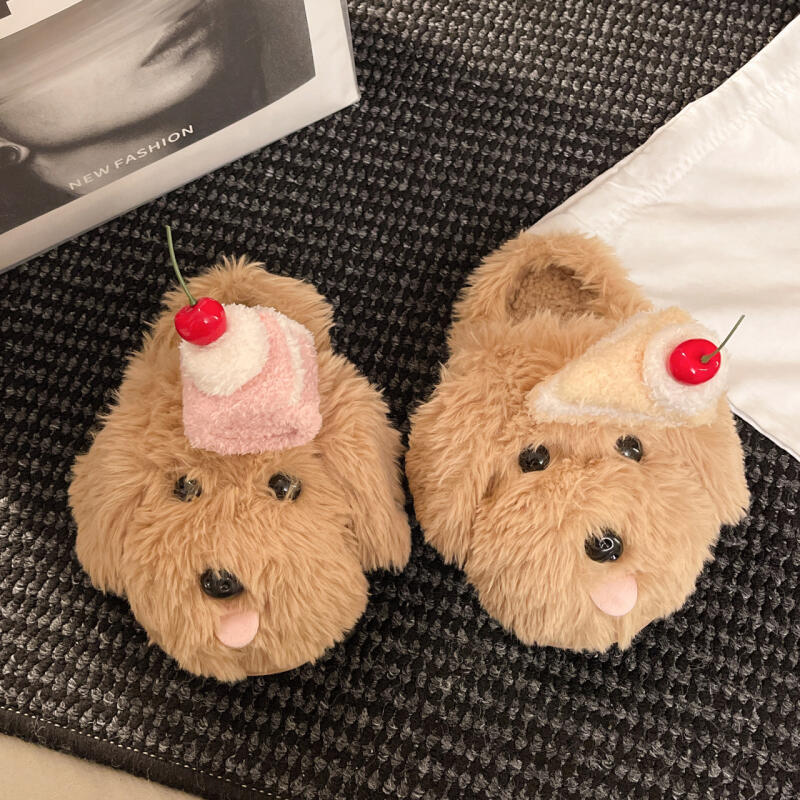 Fluffy Fur Slipper - รองเท้าแตะผู้หญิงแบบนุ่มฟูสำหรับฤดูหนาว ลายการ์ตูน ดีไซน์หรูหรา รองเท้าผู้หญิงแบบสวมในบ้าน น่ารัก ขนฟู