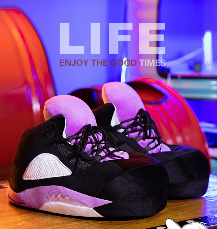 Fluffy Fur Slipper - รองเท้าสลิปเปอร์บุขนนุ่มใส่ในบ้าน ไซส์ 36-45 สำหรับทุกเพศ แบบสนีกเกอร์ ใส่สบาย