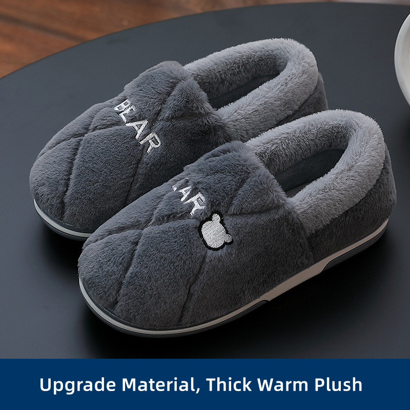 Fluffy Fur Slipper - ขนาดใหญ่ 48 49 ชายรองเท้าแตะผู้หญิงฤดูหนาว WARM Plush