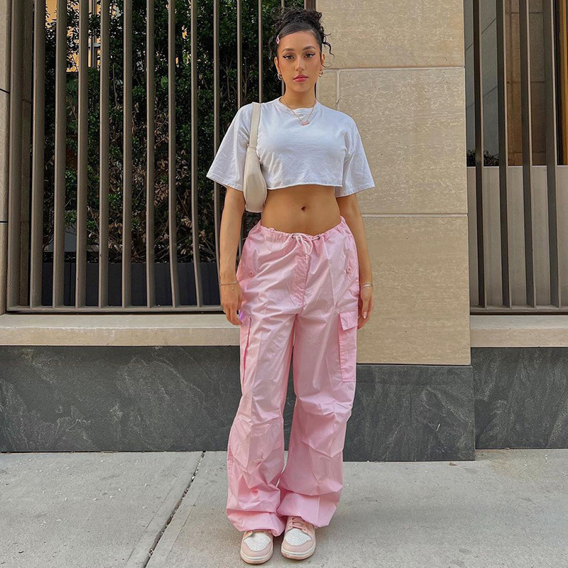 Women Shoes Joggers - กางเกง Y2K ทรงหลวมเอวต่ำทรงหลวมขนาดใหญ่พิเศษกางเกงคาร์โก้สำหรับผู้หญิงชุดสตรีทแวร์