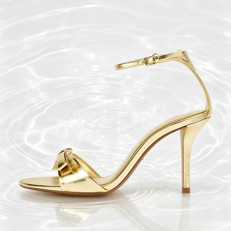 Elegant Golden Bow รองเท้าส้นส - Women Shoes Branded บทวิจารณ์และราคา