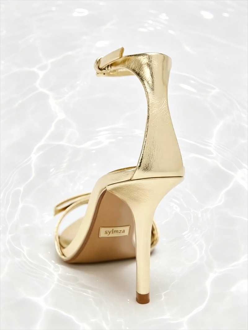 Elegant Golden Bow รองเท้าส้นส - Women Shoes Branded บทวิจารณ์และราคา