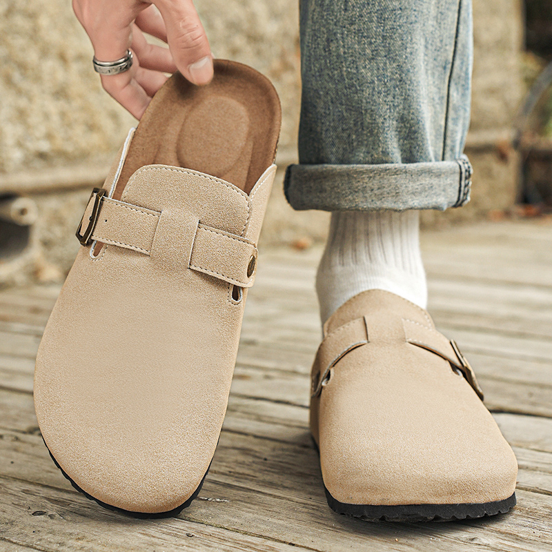รองเท้าแตะหนังกลับแท้แบบใหม่สำ - Women'S Shoes To Men'S บทวิจารณ์และราคา