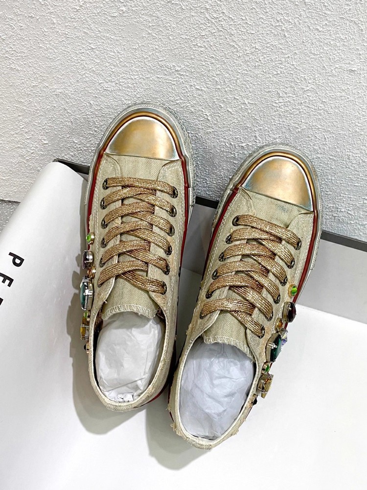 ผู้หญิงวินเทจ Low Cut Lace Up  - Women Shoes Joggers บทวิจารณ์และราคา
