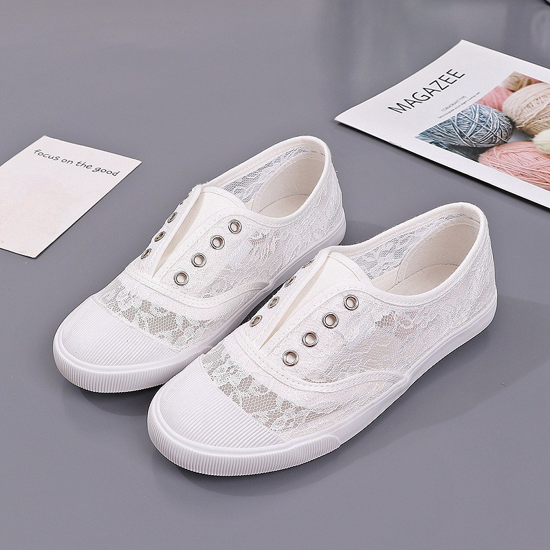 ผู้หญิง Lace Hollow-Out ผ้าใบ  - Women'S Shoes Hey Dude บทวิจารณ์และราคา