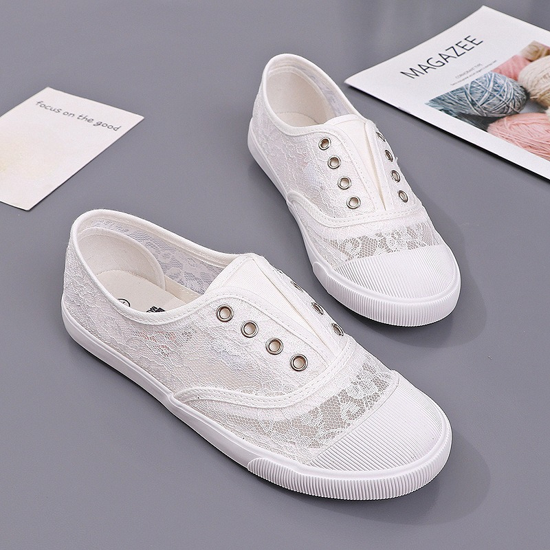 ผู้หญิง Lace Hollow-Out ผ้าใบ  - Women'S Shoes Hey Dude บทวิจารณ์และราคา