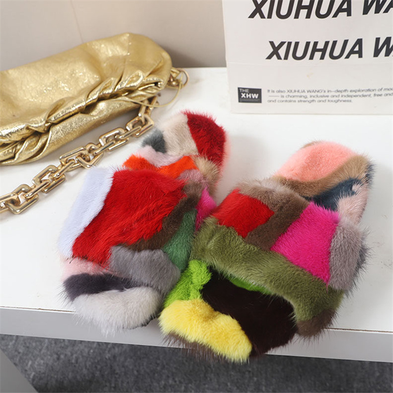 รองเท้าแตะขนปุยสำหรับผู้หญิง ร - Fluffy Fur Slipper บทวิจารณ์และราคา