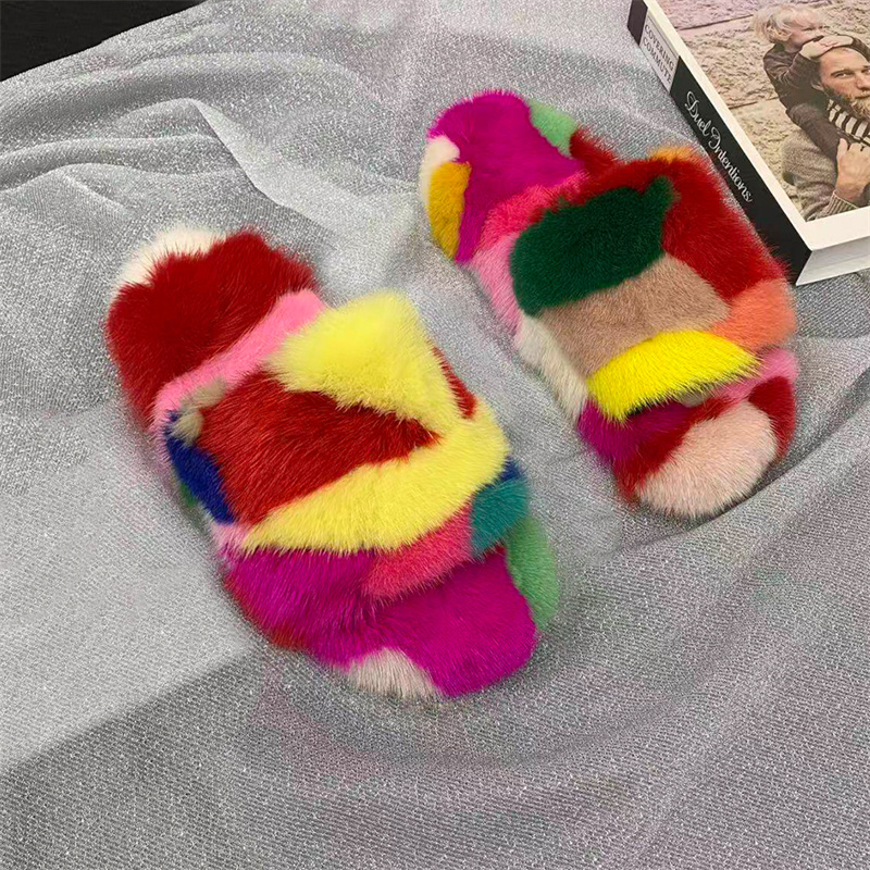 รองเท้าแตะขนปุยสำหรับผู้หญิง ร - Fluffy Fur Slipper บทวิจารณ์และราคา