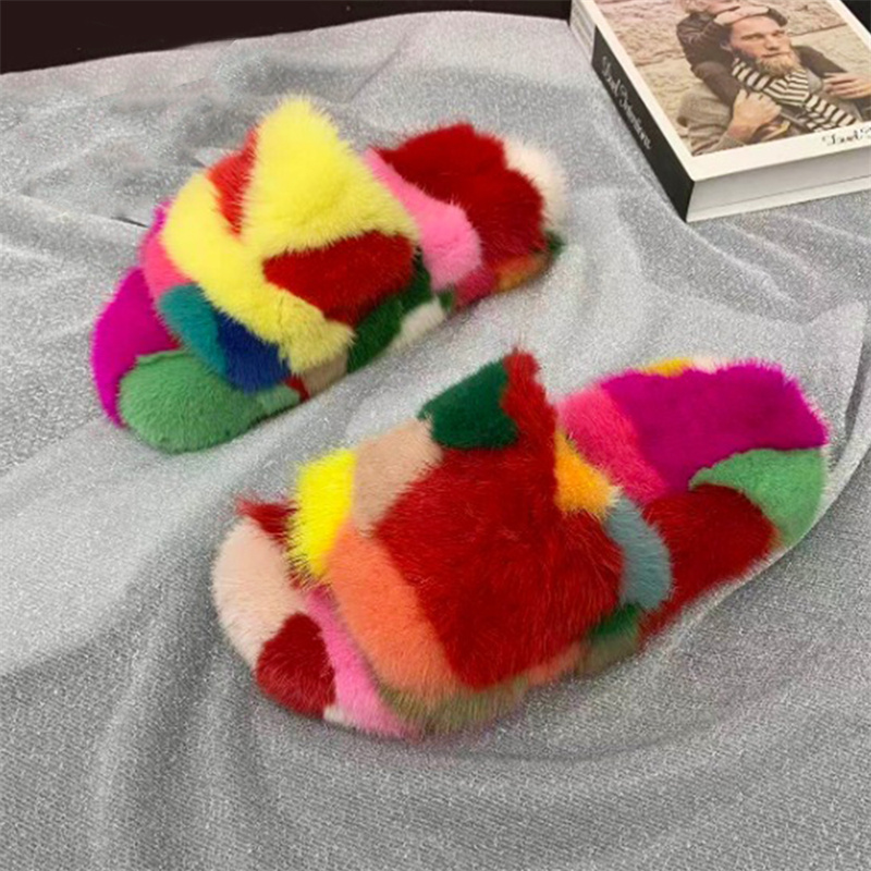 รองเท้าแตะขนปุยสำหรับผู้หญิง ร - Fluffy Fur Slipper บทวิจารณ์และราคา