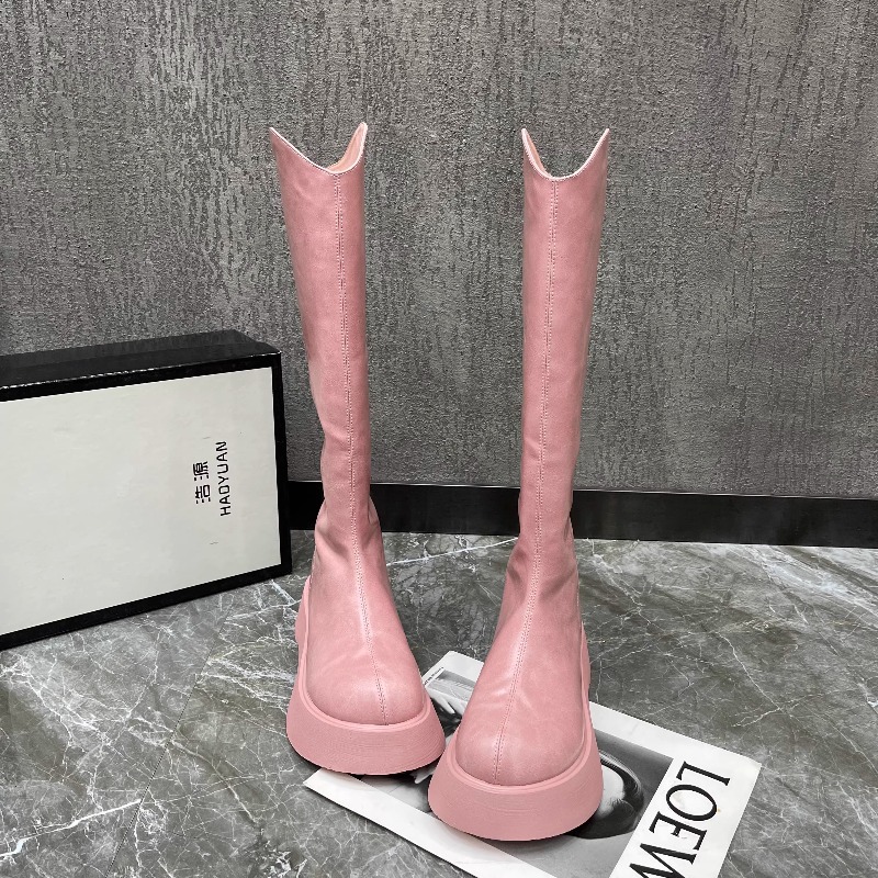 รองเท้าบูทผู้หญิงแบบเรียบง่าย  - Knee High Boots Women บทวิจารณ์และราคา