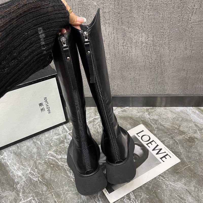 รองเท้าบูทผู้หญิงแบบเรียบง่าย  - Knee High Boots Women บทวิจารณ์และราคา
