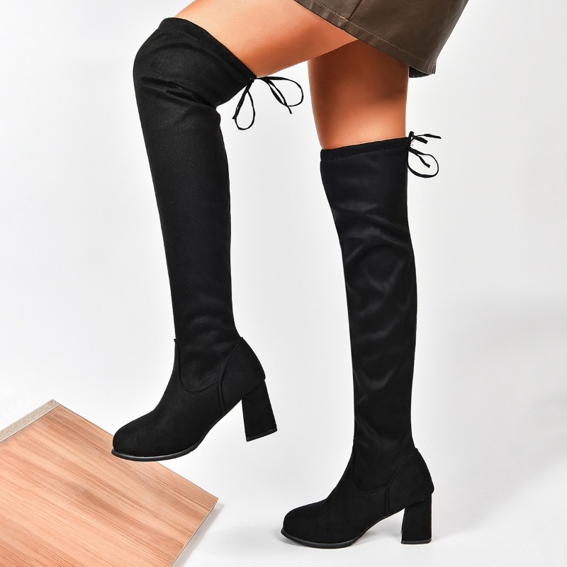 รองเท้าบูทผู้หญิงทรงสกินนี่แบบ - Block Heel Ankle Boots บทวิจารณ์และราคา