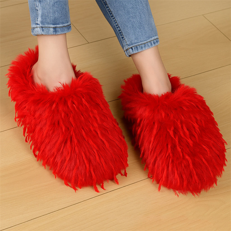 รองเท้าแตะผู้หญิงสำหรับฤดูหนาว - Fluffy Fur Slipper บทวิจารณ์และราคา