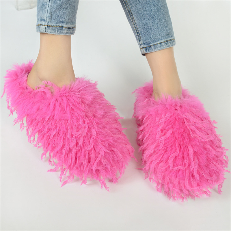 รองเท้าแตะผู้หญิงสำหรับฤดูหนาว - Fluffy Fur Slipper บทวิจารณ์และราคา