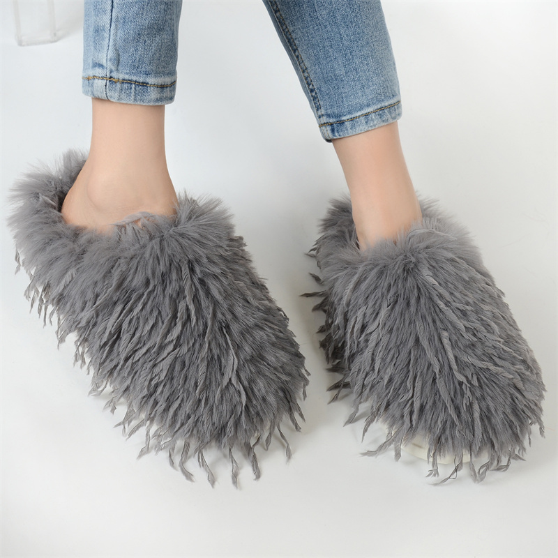 รองเท้าแตะผู้หญิงสำหรับฤดูหนาว - Fluffy Fur Slipper บทวิจารณ์และราคา