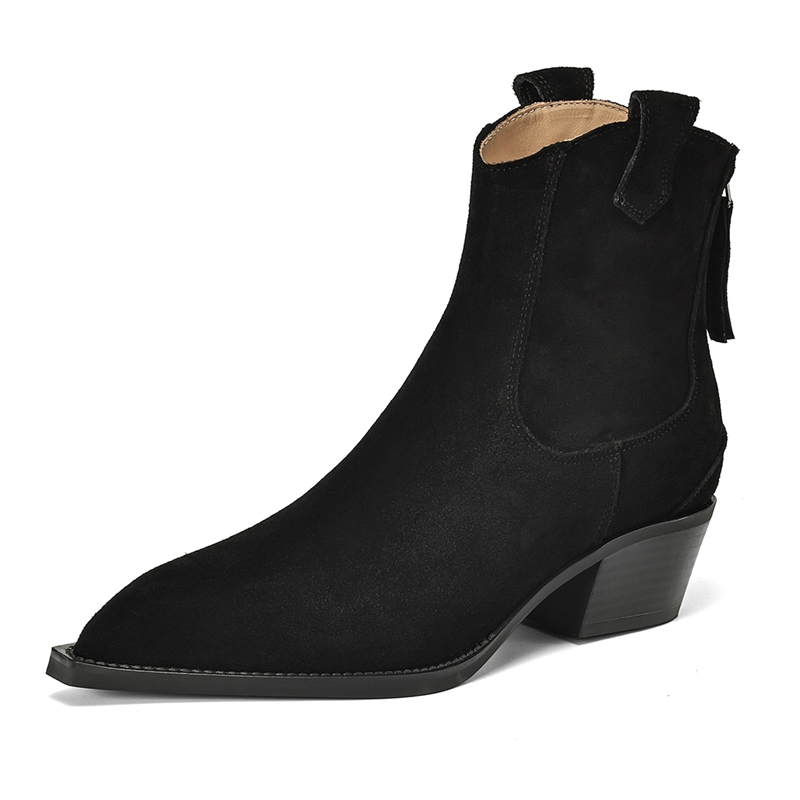 รองเท้าบูทข้อเท้าผู้หญิง AIYUQ - Block Heel Ankle Boots บทวิจารณ์และราคา