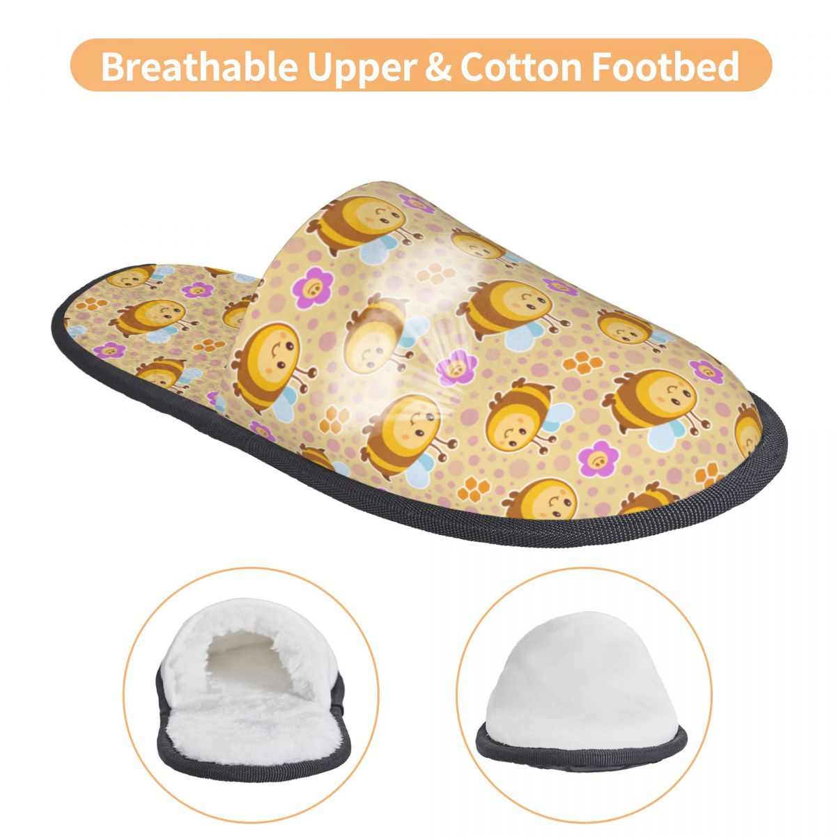 รองเท้าแตะลายดอกไม้ผึ้งน่ารัก  - Fluffy Fur Slipper บทวิจารณ์และราคา