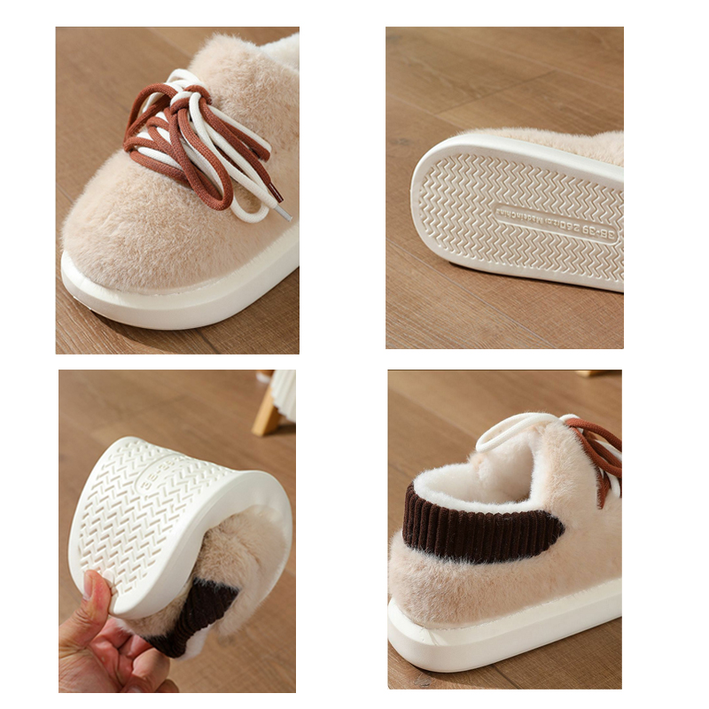 รองเท้าแตะแบบสวมเต็มตัวลายสามม - Fluffy Fur Slipper บทวิจารณ์และราคา