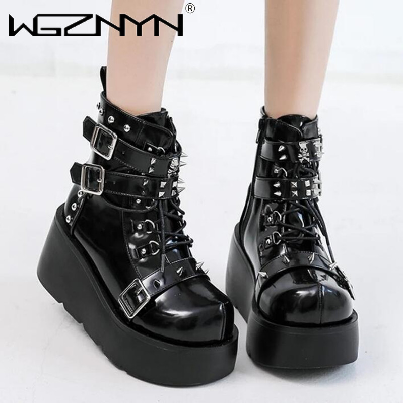 รองเท้าบูทส้นสูงส้นเตารีดใหม่ส - Block Heel Ankle Boots บทวิจารณ์และราคา
