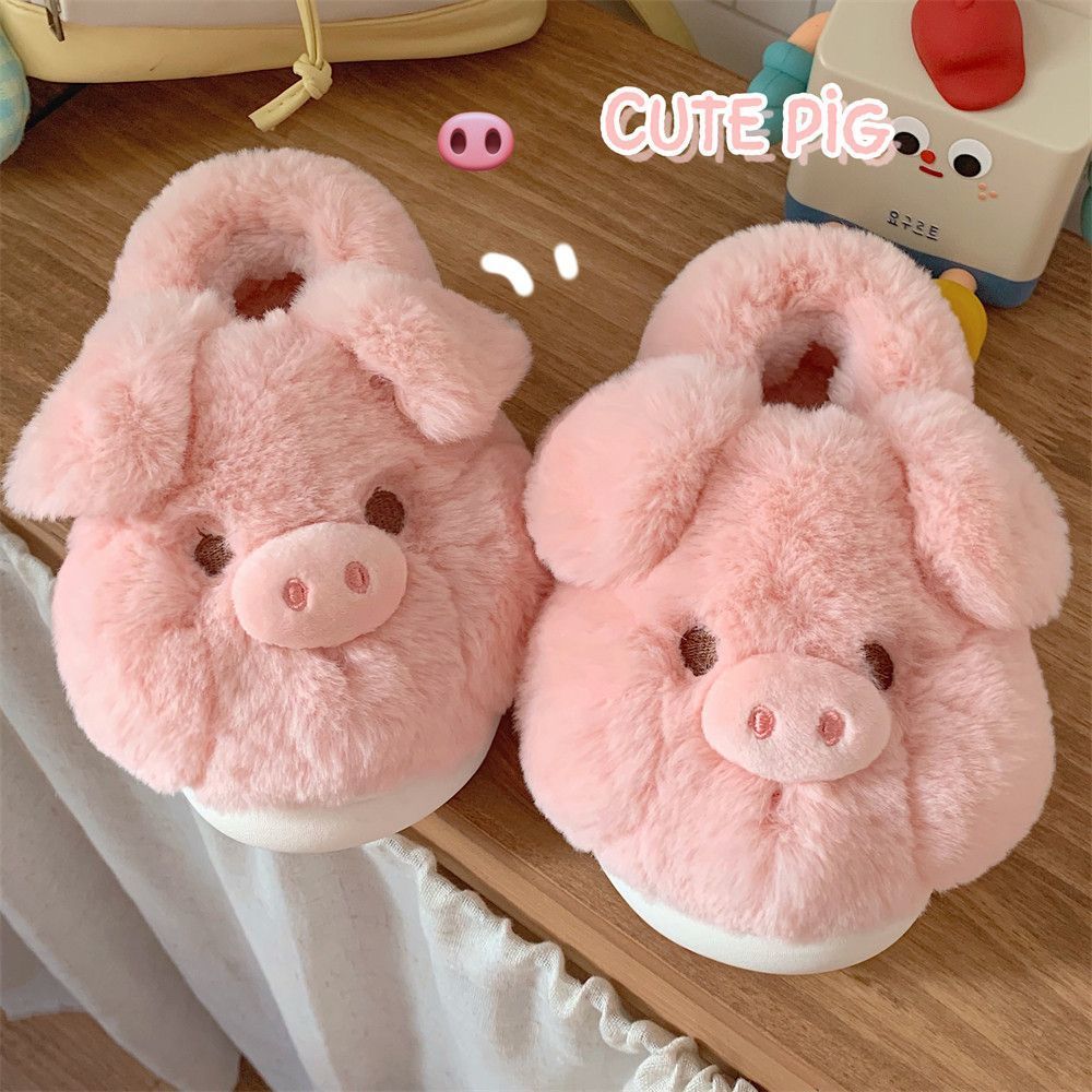 รองเท้าแตะหมูสีชมพูฟูฟ่อง Feer - Fluffy Fur Slipper บทวิจารณ์และราคา