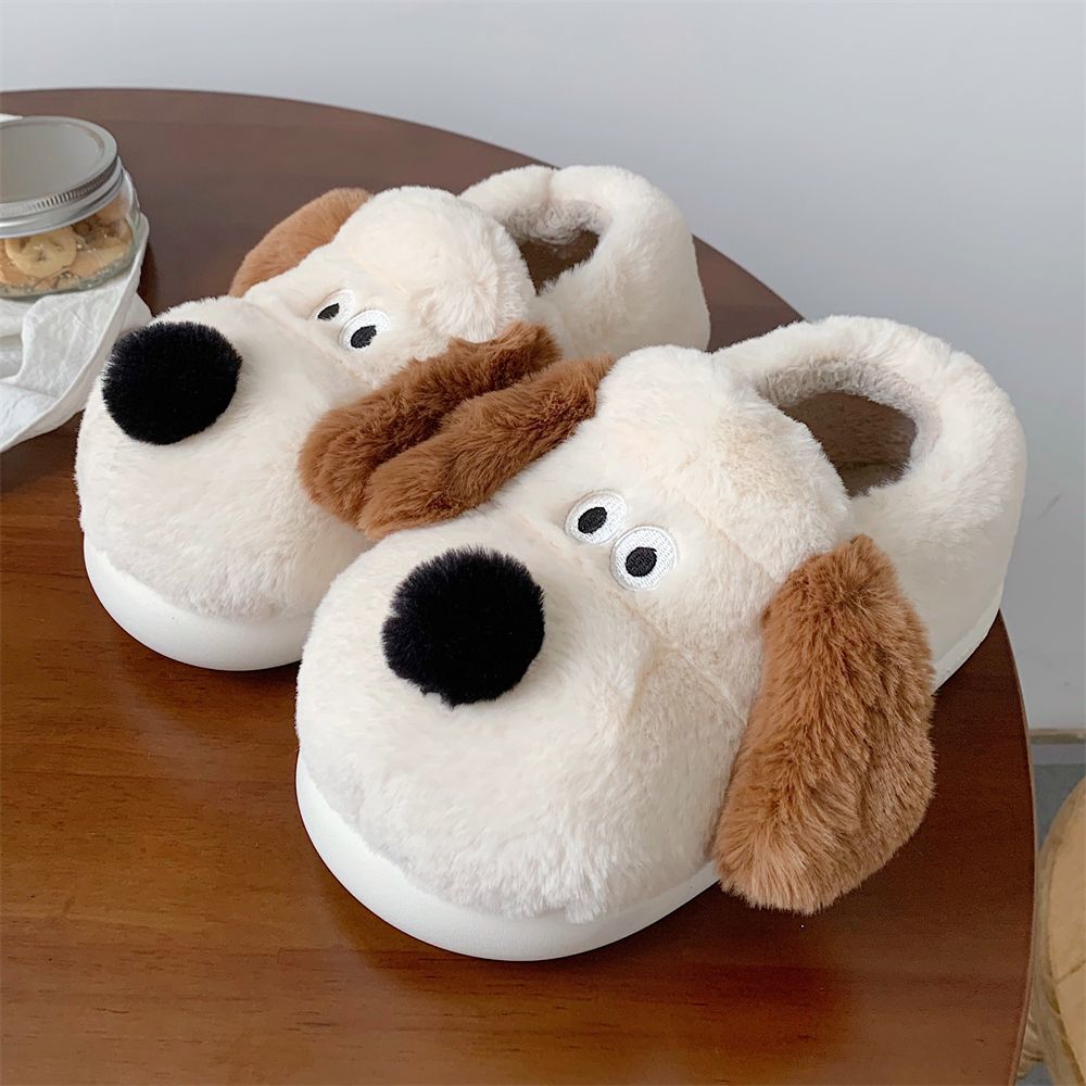 Size36-45 Hug สุนัขรองเท้าแตะร - Fluffy Fur Slipper บทวิจารณ์และราคา