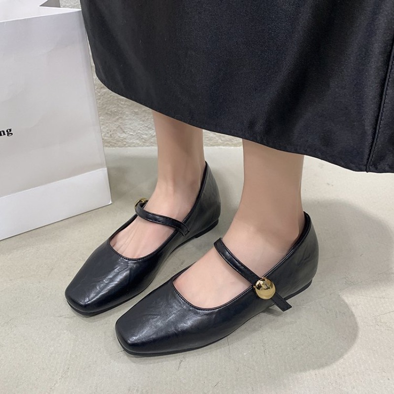 รองเท้าส้นเตี้ยหนังนุ่มพิเศษสี - Shoes For Women Flats บทวิจารณ์และราคา
