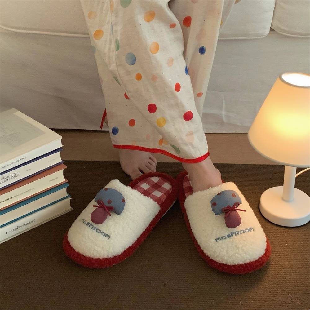 รองเท้าแตะรูปเห็ดสำหรับผู้หญิง - Fluffy Fur Slipper บทวิจารณ์และราคา