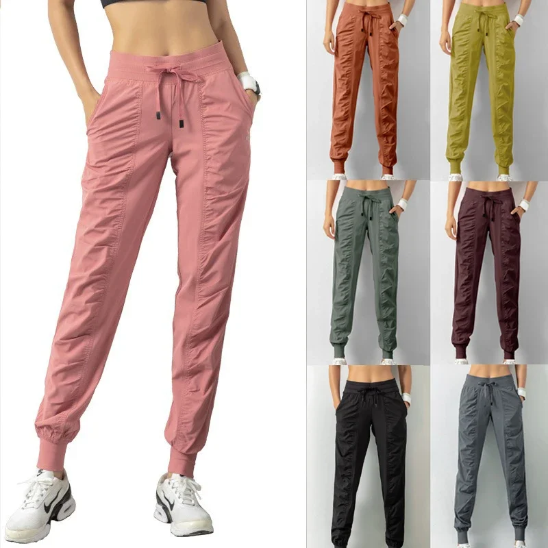 กางเกงวอร์มผ้า Drawstring วิ่ง - Women Shoes Joggers บทวิจารณ์และราคา