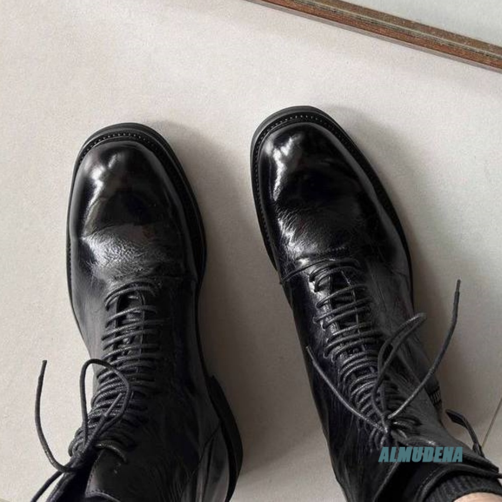 รองเท้าบูทหุ้มข้อสูงสีดำสไตล์ส - Block Heel Ankle Boots บทวิจารณ์และราคา