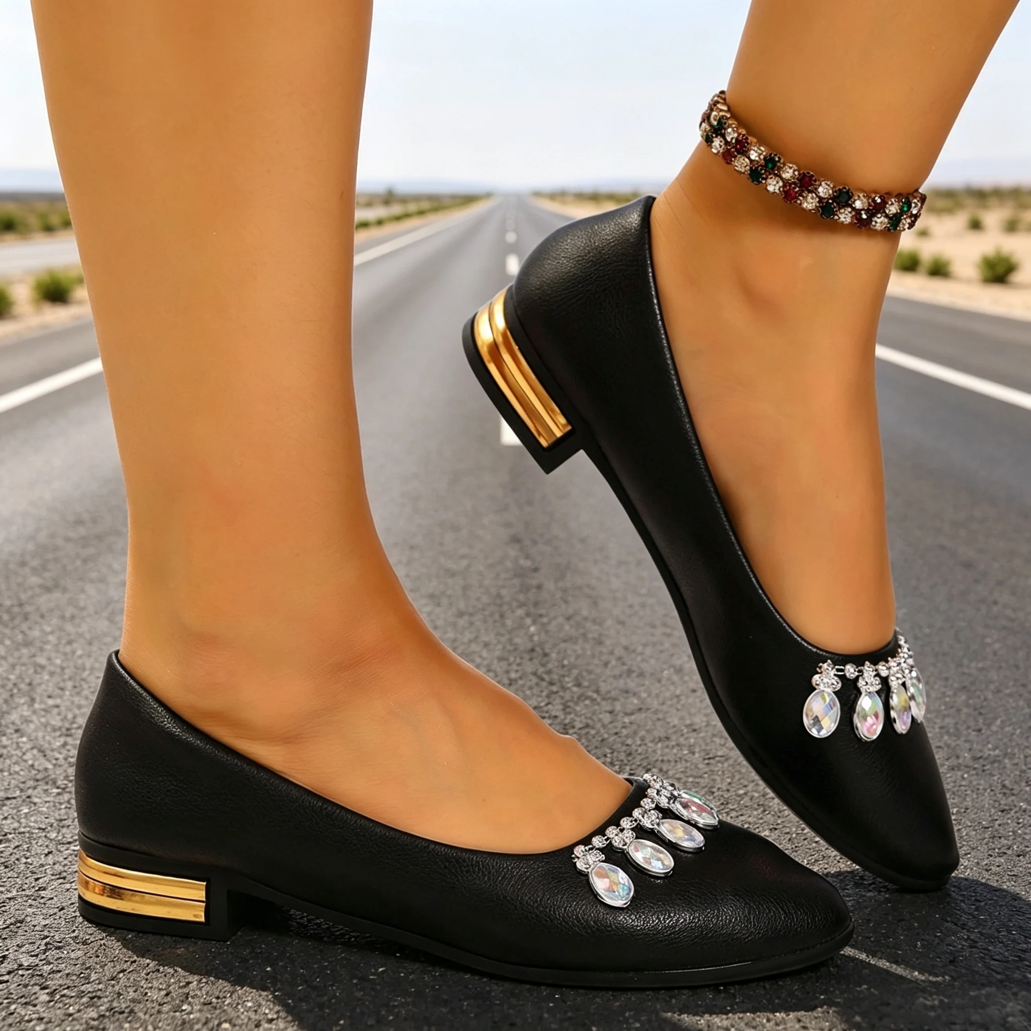 รองเท้าส้นแบนสำหรับผู้หญิง หัว - Shoes For Women Flats บทวิจารณ์และราคา