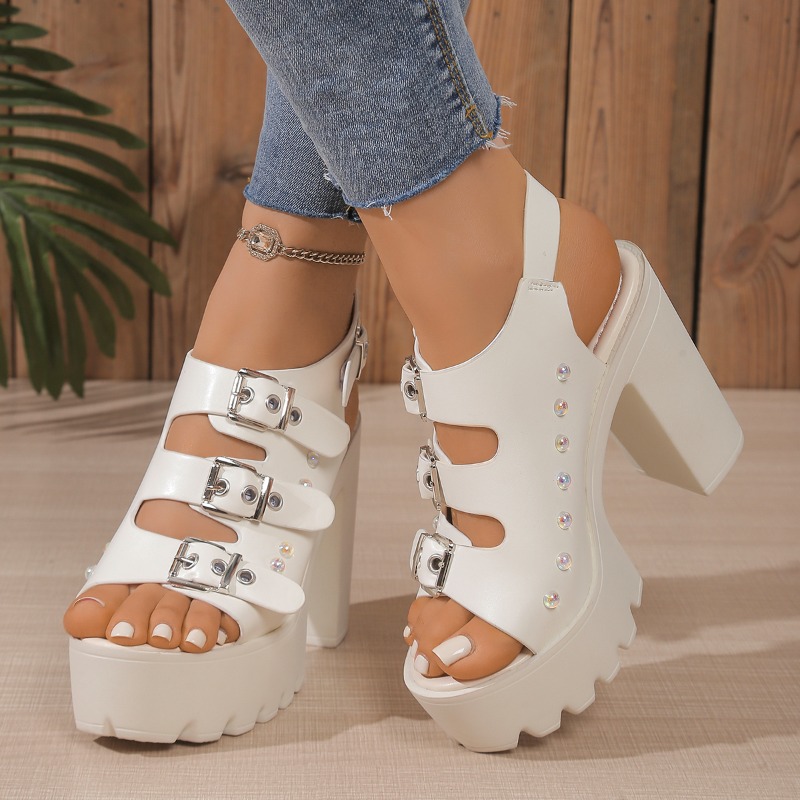 รองเท้าส้นสูงแบบเปิดหัวกลม สไต - Women Shoes Model บทวิจารณ์และราคา