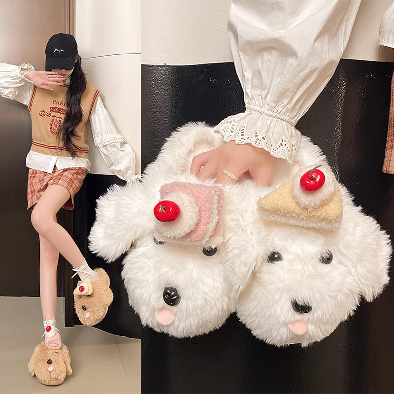 รองเท้าแตะผู้หญิงแบบนุ่มฟูสำหร - Fluffy Fur Slipper บทวิจารณ์และราคา