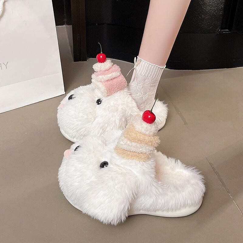 รองเท้าแตะผู้หญิงแบบนุ่มฟูสำหร - Fluffy Fur Slipper บทวิจารณ์และราคา