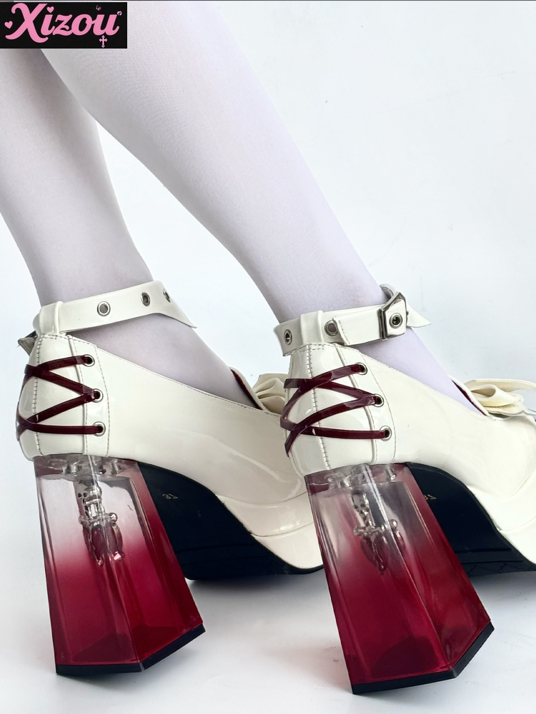 รองเท้าส้นสูงสไตล์โลลิต้าแบบญี - Women Shoes Waterproof บทวิจารณ์และราคา
