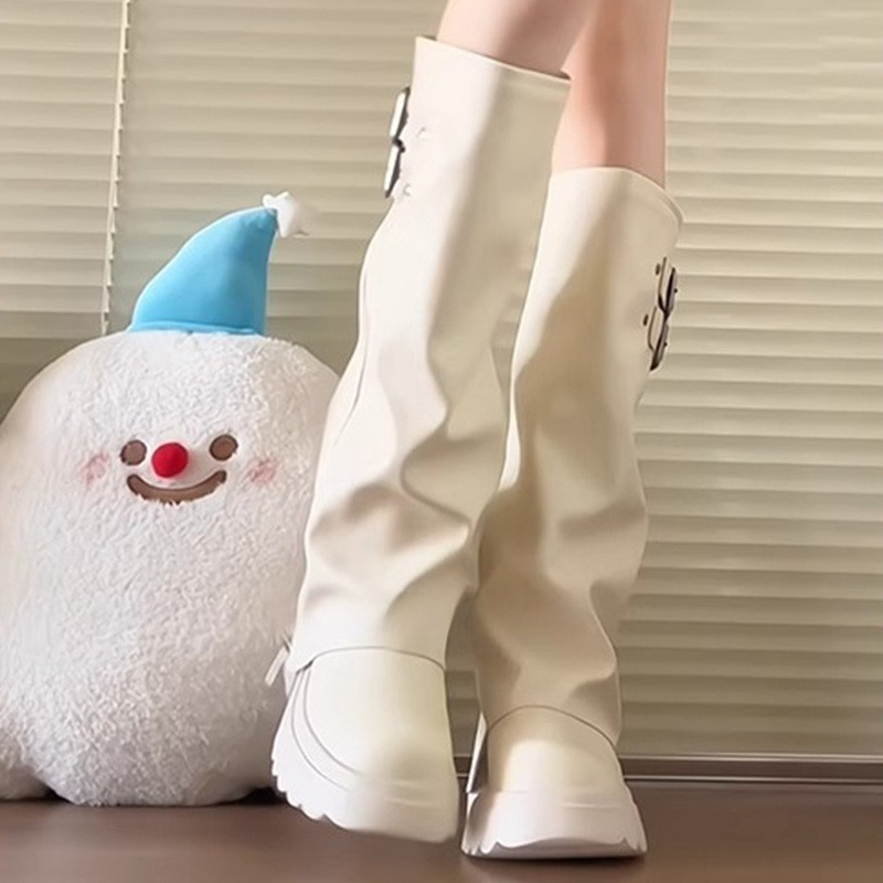 รองเท้าบูทผู้หญิงทรงพังก์ สไตล - Knee High Boots Women บทวิจารณ์และราคา