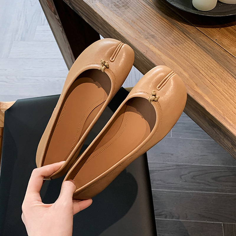 รองเท้าสตรีแบบวินเทจ หัวแยกทรง - Shoes For Women Flats บทวิจารณ์และราคา