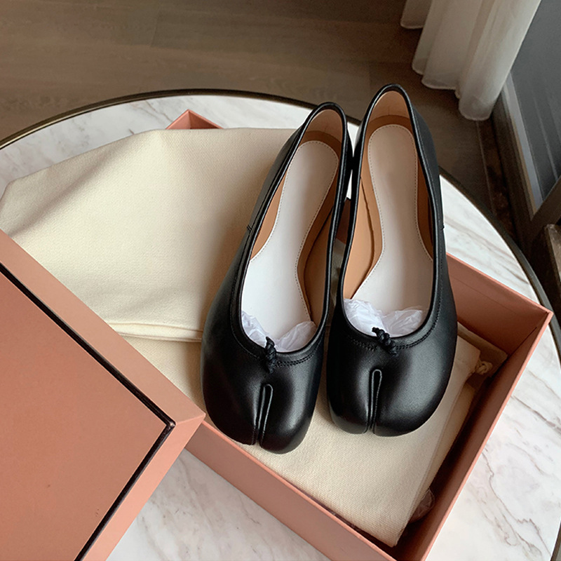รองเท้าสตรีแบบวินเทจ หัวแยกทรง - Shoes For Women Flats บทวิจารณ์และราคา