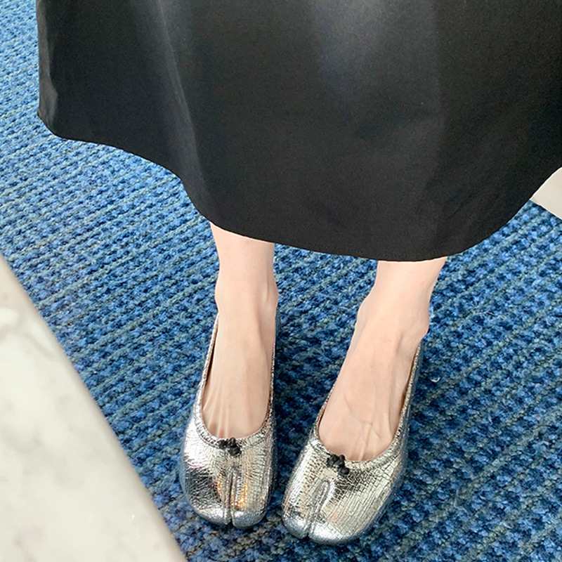รองเท้าสตรีแบบวินเทจ หัวแยกทรง - Shoes For Women Flats บทวิจารณ์และราคา