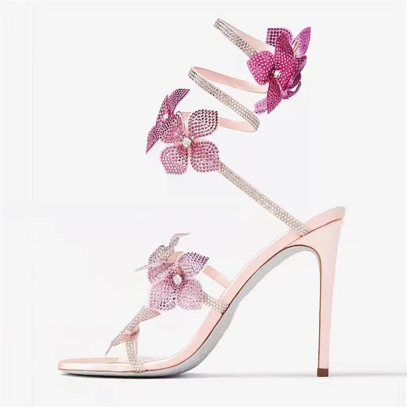 Eilyken เซ็กซี่คริสตัลดอกไม้บา - Peep Toe Heels บทวิจารณ์และราคา
