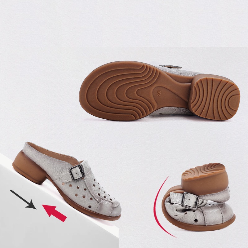 รองเท้าส้นเตี้ยหนังวัวแบบใหม่ส - Women Shoes Model บทวิจารณ์และราคา