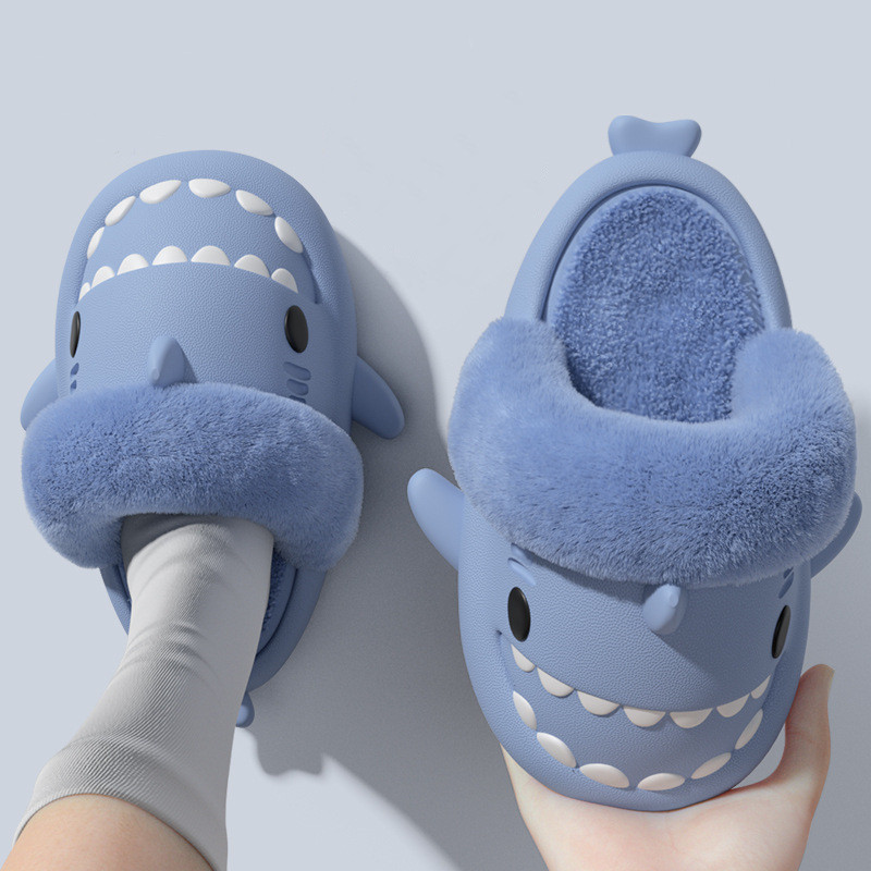 รองเท้าแตะลายการ์ตูนฉลามน่ารัก - Fluffy Fur Slipper บทวิจารณ์และราคา