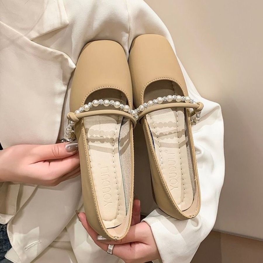 รองเท้าส้นเตี้ยแบบฝรั่งเศส ดีไ - Shoes For Women Flats บทวิจารณ์และราคา