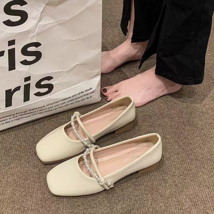 รองเท้าส้นเตี้ยแบบฝรั่งเศส ดีไ - Shoes For Women Flats บทวิจารณ์และราคา