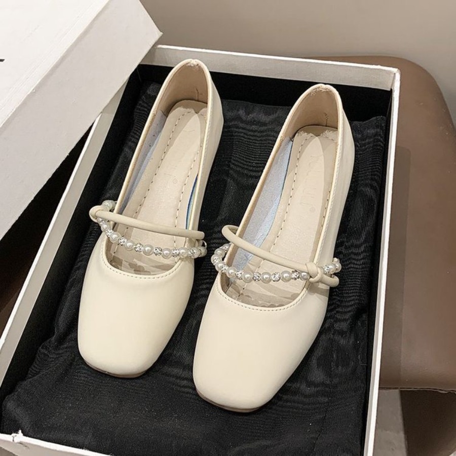 รองเท้าส้นเตี้ยแบบฝรั่งเศส ดีไ - Shoes For Women Flats บทวิจารณ์และราคา