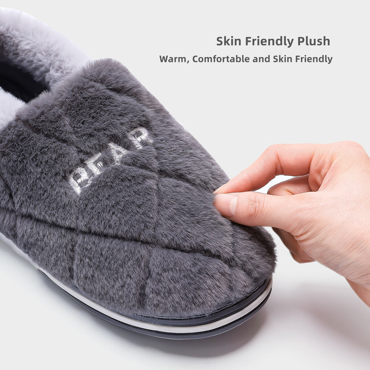 ขนาดใหญ่ 48 49 ชายรองเท้าแตะผู - Fluffy Fur Slipper บทวิจารณ์และราคา