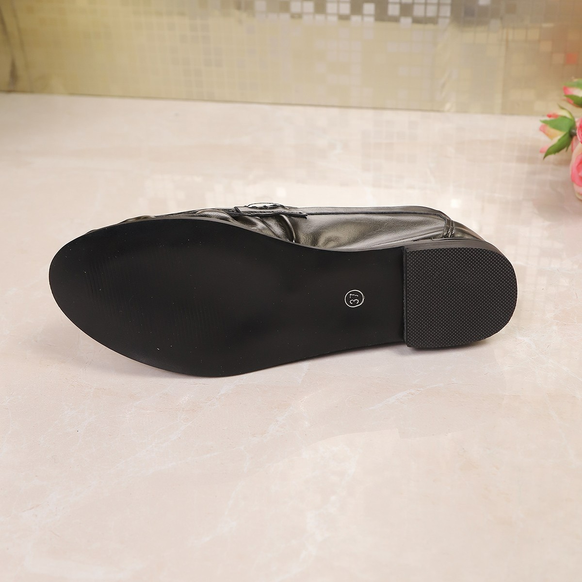 รองเท้าแฟลตสไตล์อังกฤษสีดำสำหร - Shoes For Women Flats บทวิจารณ์และราคา